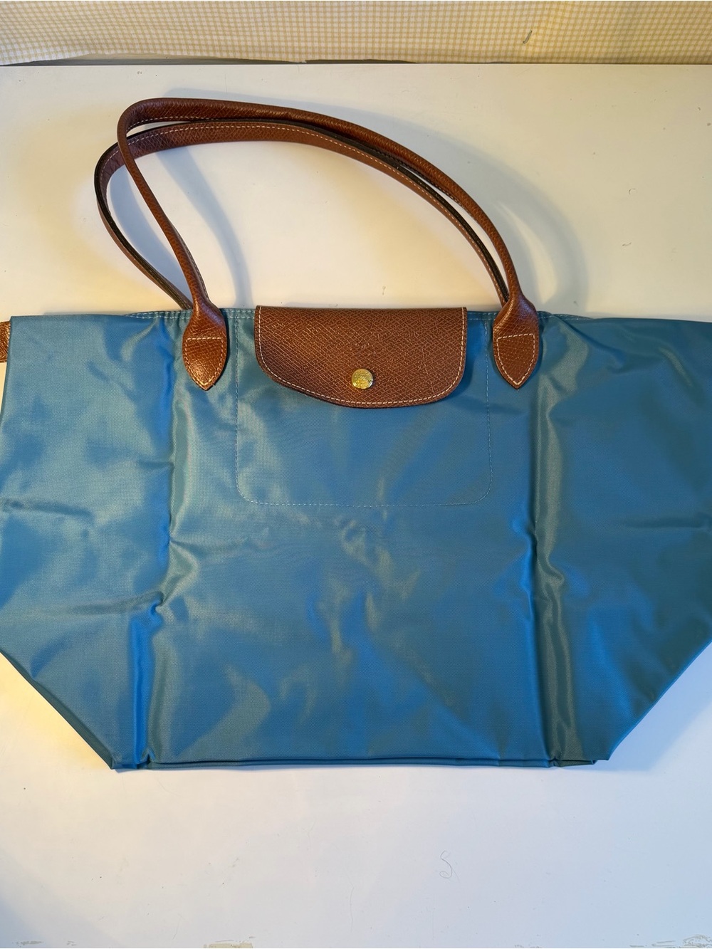 Longchamp Le Pilage Large Blue Nylon Tote